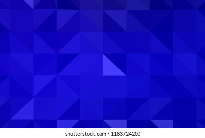 Dark BLUE vector abstract mosaic pattern. A sample with polygonal shapes. Template for cell phone's backgrounds.