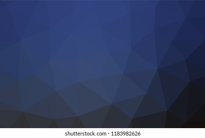 Dark BLUE vector abstract mosaic background. Glitter abstract illustration with an elegant design. The elegant pattern can be used as part of a brand book.