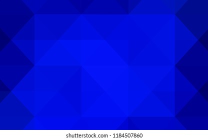 Dark BLUE vector abstract mosaic background. Colorful illustration in abstract style with triangles. Textured pattern can be used as a background.