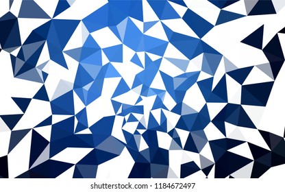 Dark BLUE vector abstract mosaic background. A sample with polygonal shapes. Textured pattern for your backgrounds.