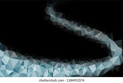 Dark BLUE vector abstract mosaic background. Shining colored illustration in a Brand new style. The best triangular design for your business.