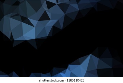 Dark BLUE vector abstract mosaic background. Creative illustration in halftone style with gradient. The completely new template can be used for your brand book.