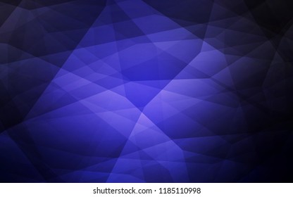 Dark BLUE vector abstract mosaic pattern. Colorful illustration in abstract style with triangles. A new texture for your web site.