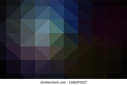 Dark BLUE vector abstract mosaic backdrop. Elegant bright polygonal illustration with gradient. Template for cell phone's backgrounds.