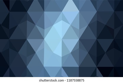 Dark BLUE vector abstract mosaic pattern. Modern abstract illustration with triangles. Pattern for a brand book's backdrop.