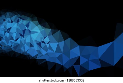Dark BLUE vector abstract mosaic background. Brand new colored illustration in blurry style with gradient. The elegant pattern can be used as part of a brand book.