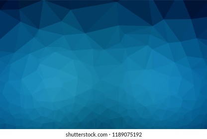 Dark BLUE vector abstract mosaic backdrop. A vague abstract illustration with gradient. A completely new template for your business design.