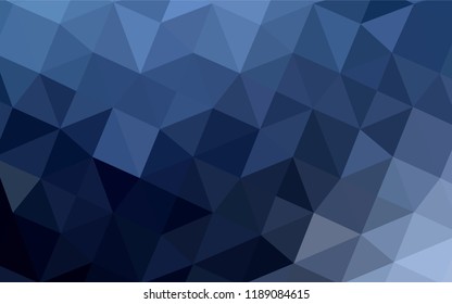 Dark BLUE vector abstract mosaic pattern. A sample with polygonal shapes. A completely new design for your business.