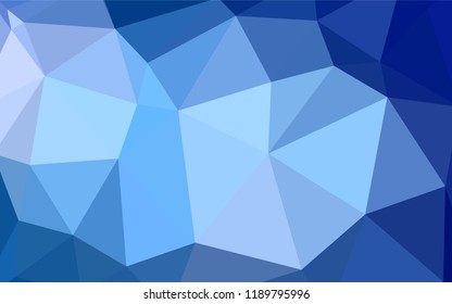 Dark BLUE vector abstract mosaic pattern. Elegant bright polygonal illustration with gradient. Template for cell phone's backgrounds.
