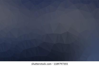 Dark BLUE vector abstract mosaic background. Triangular geometric sample with gradient.  The template can be used as a background for cell phones.