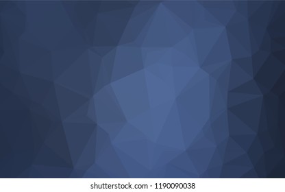 Dark BLUE vector abstract mosaic pattern. Shining colored illustration in a Brand new style. Triangular pattern for your business design.
