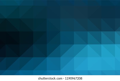 Dark BLUE vector abstract mosaic background. Glitter abstract illustration with an elegant triangles. Best triangular design for your business.