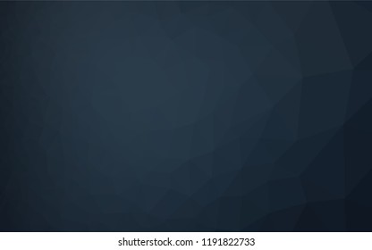 Dark BLUE vector abstract mosaic backdrop. Geometric illustration in Origami style with gradient.  The completely new template can be used for your brand book.