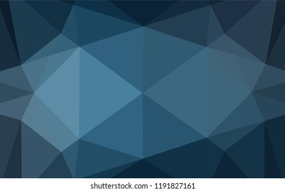 Dark BLUE vector abstract mosaic background. Colorful abstract illustration with gradient. Brand new style for your business design.