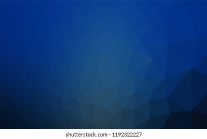 Dark BLUE vector abstract mosaic pattern. Colorful abstract illustration with gradient. Brand new style for your business design.