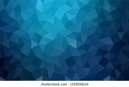 Dark BLUE vector abstract mosaic background. Colorful illustration in polygonal style with gradient. Brand new design for your business.