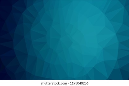 Dark BLUE vector abstract mosaic pattern. An elegant bright illustration with gradient. Brand new design for your business.