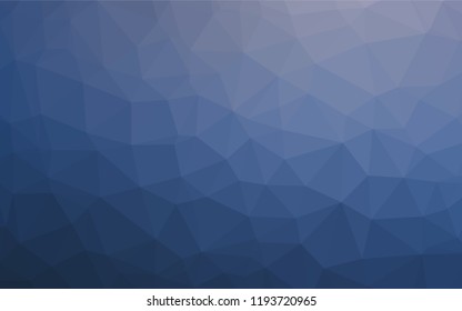 Dark BLUE vector abstract mosaic pattern. Shining illustration, which consist of triangles. Brand new style for your business design.