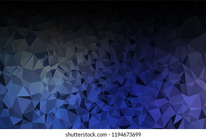 Dark BLUE vector abstract mosaic pattern. A vague abstract illustration with gradient. A completely new design for your business.