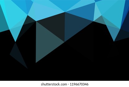 Dark BLUE vector abstract mosaic backdrop. Modern geometrical abstract illustration with gradient. The template can be used as a background for cell phones.