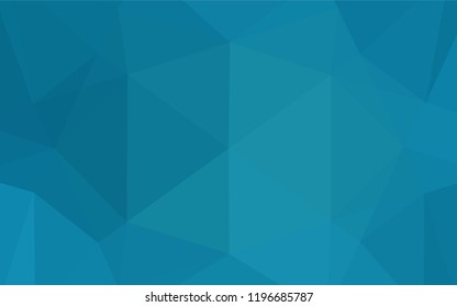 Dark BLUE vector abstract mosaic backdrop. Creative geometric illustration in Origami style with gradient. The polygonal design can be used for your web site.