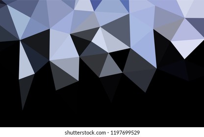 Dark BLUE vector abstract mosaic background. Glitter abstract illustration with an elegant design. The completely new template can be used for your brand book.