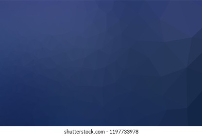 Dark BLUE vector abstract mosaic pattern. Shining illustration, which consist of triangles. The polygonal design can be used for your web site.
