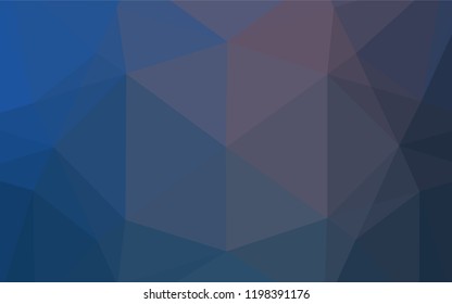 Dark BLUE vector abstract mosaic pattern. Creative geometric illustration in Origami style with gradient. Brand new design for your business.