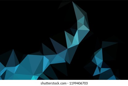 Dark BLUE vector abstract mosaic backdrop. Modern geometrical abstract illustration with gradient. A new texture for your design.