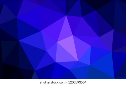 Dark BLUE vector abstract mosaic backdrop. Modern abstract illustration with triangles. Brand new design for your business.