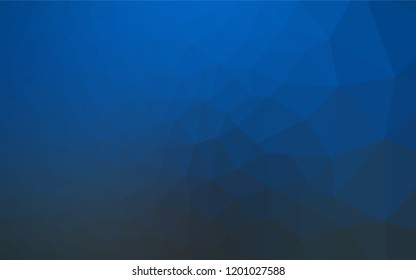 Dark BLUE vector abstract mosaic backdrop. A vague abstract illustration with gradient. A new texture for your design.