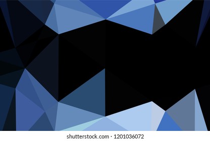 Dark BLUE vector abstract mosaic pattern. Modern geometrical abstract illustration with gradient. The template can be used as a background for cell phones.