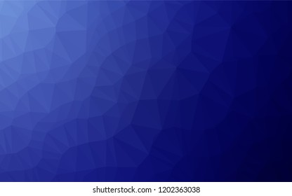 Dark BLUE vector abstract mosaic pattern. Glitter abstract illustration with an elegant design. A completely new design for your business.