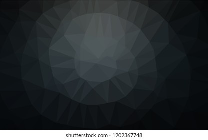 Dark BLUE vector abstract mosaic pattern. Triangular geometric sample with gradient.  A completely new design for your business.