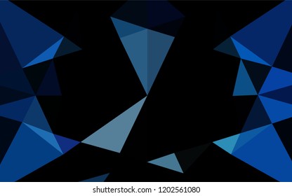 Dark BLUE vector abstract mosaic backdrop. Modern geometrical abstract illustration with gradient. The completely new template can be used for your brand book.