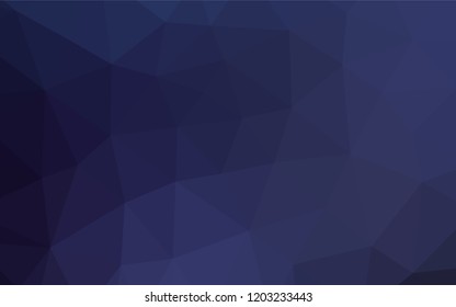 Dark BLUE vector abstract mosaic background. A completely new color illustration in a vague style. Brand new style for your business design.