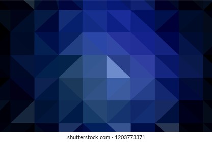 Dark BLUE vector abstract mosaic backdrop. Modern abstract illustration with triangles. Pattern for a brand book's backdrop.