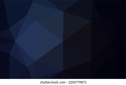 Dark BLUE vector abstract mosaic background. Colorful illustration in abstract style with gradient. A completely new template for your business design.