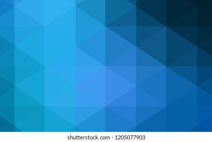 Dark BLUE vector abstract mosaic background. Creative geometric illustration in Origami style with gradient. That new template can be used for your brand book.