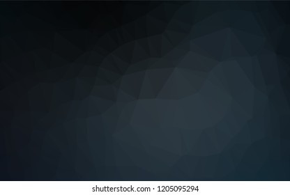 Dark BLUE vector abstract mosaic pattern. A sample with polygonal shapes. A completely new design for your business.