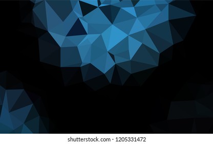 Dark BLUE vector abstract mosaic backdrop. Modern geometrical abstract illustration with gradient. A new texture for your design.