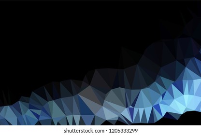 Dark BLUE vector abstract mosaic pattern. Colorful illustration in abstract style with gradient. The template can be used as a background for cell phones.