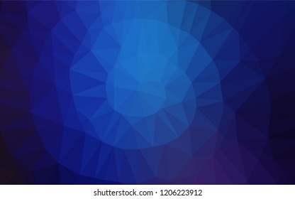 Dark BLUE vector abstract mosaic background. Creative geometric illustration in Origami style with gradient. The textured pattern can be used for background.