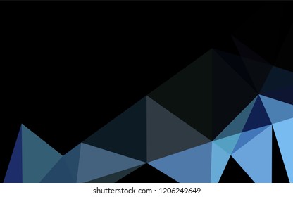 Dark BLUE vector abstract mosaic backdrop. A vague abstract illustration with gradient. A completely new template for your business design.