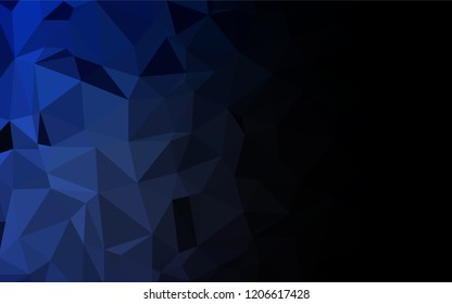 Dark BLUE vector abstract mosaic backdrop. Colorful abstract illustration with gradient. The template can be used as a background for cell phones.