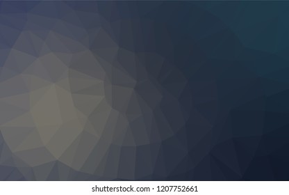 Dark BLUE vector abstract mosaic backdrop. Modern geometrical abstract illustration with gradient. Triangular pattern for your business design.