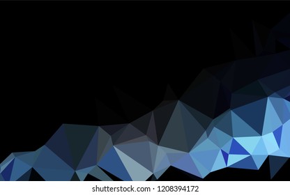 Dark BLUE vector abstract mosaic backdrop. Creative geometric illustration in Origami style with gradient. The completely new template can be used for your brand book.