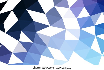 Dark BLUE vector abstract mosaic abstract mosaic. Shining colored illustration in a Brand new style. Brand new design for your business.