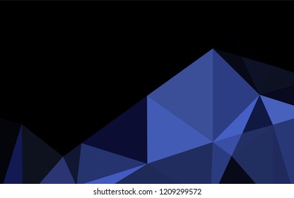 Dark BLUE vector abstract mosaic pattern. Creative illustration in halftone style with gradient. The best triangular design for your business.