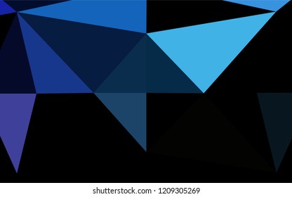 Dark BLUE vector abstract mosaic background. A vague abstract illustration with gradient. A completely new template for your business design.
